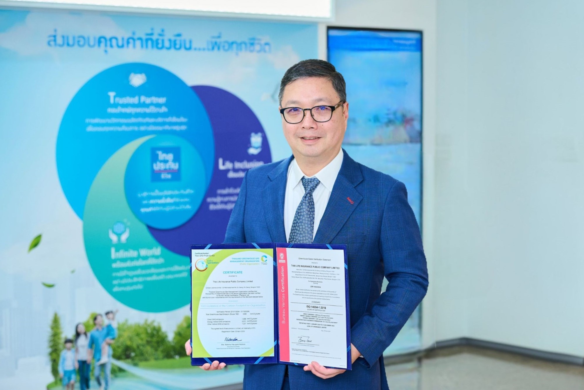 ไทยประกันชีวิต คว้า 2 มาตรฐานด้านสิ่งแวดล้อม
