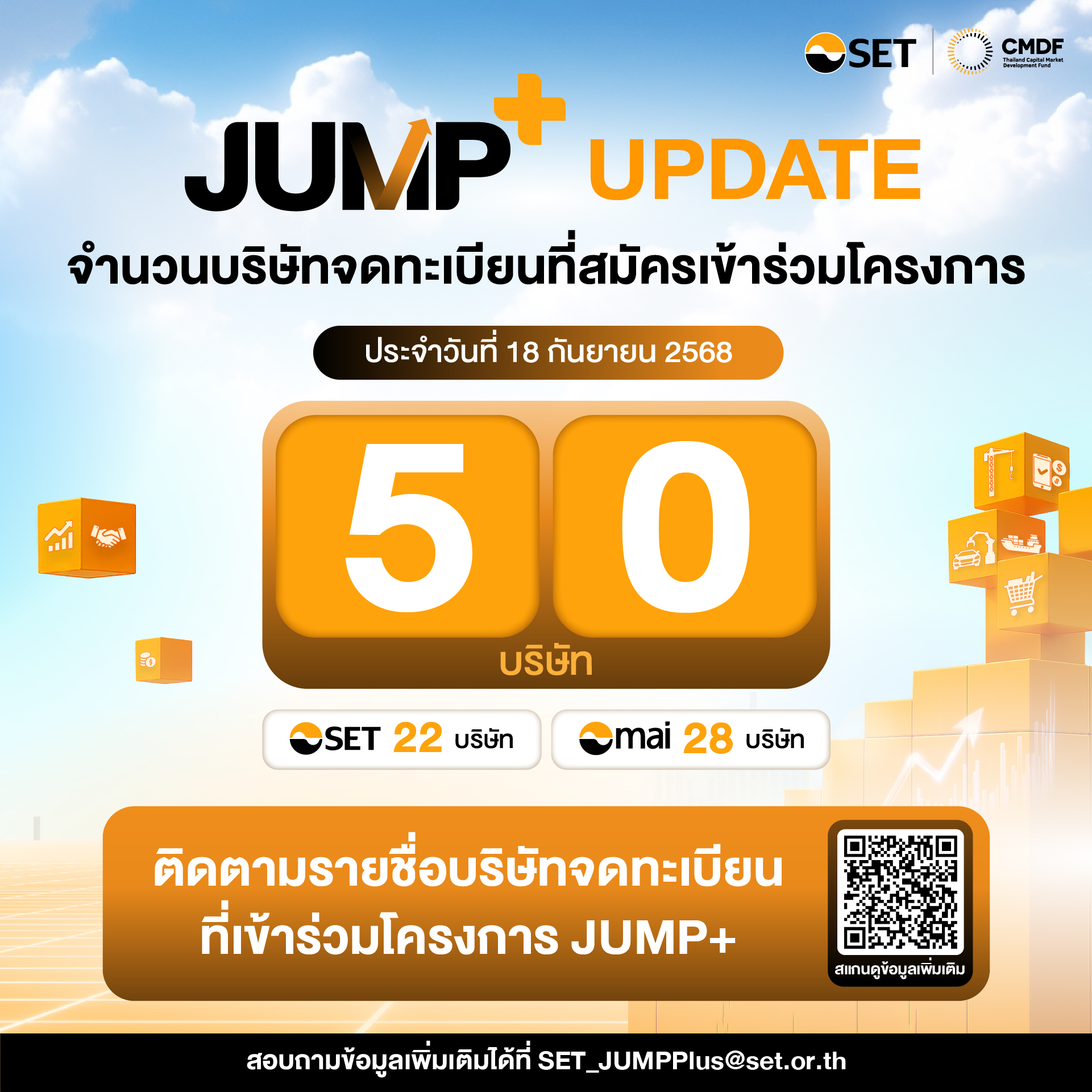 ตลาดหลักทรัพย์ฯ ลุยปั้นโครงการ JUMP+ เสริมศักยภาพบจ.ไทยโตอย่างยั่งยืน