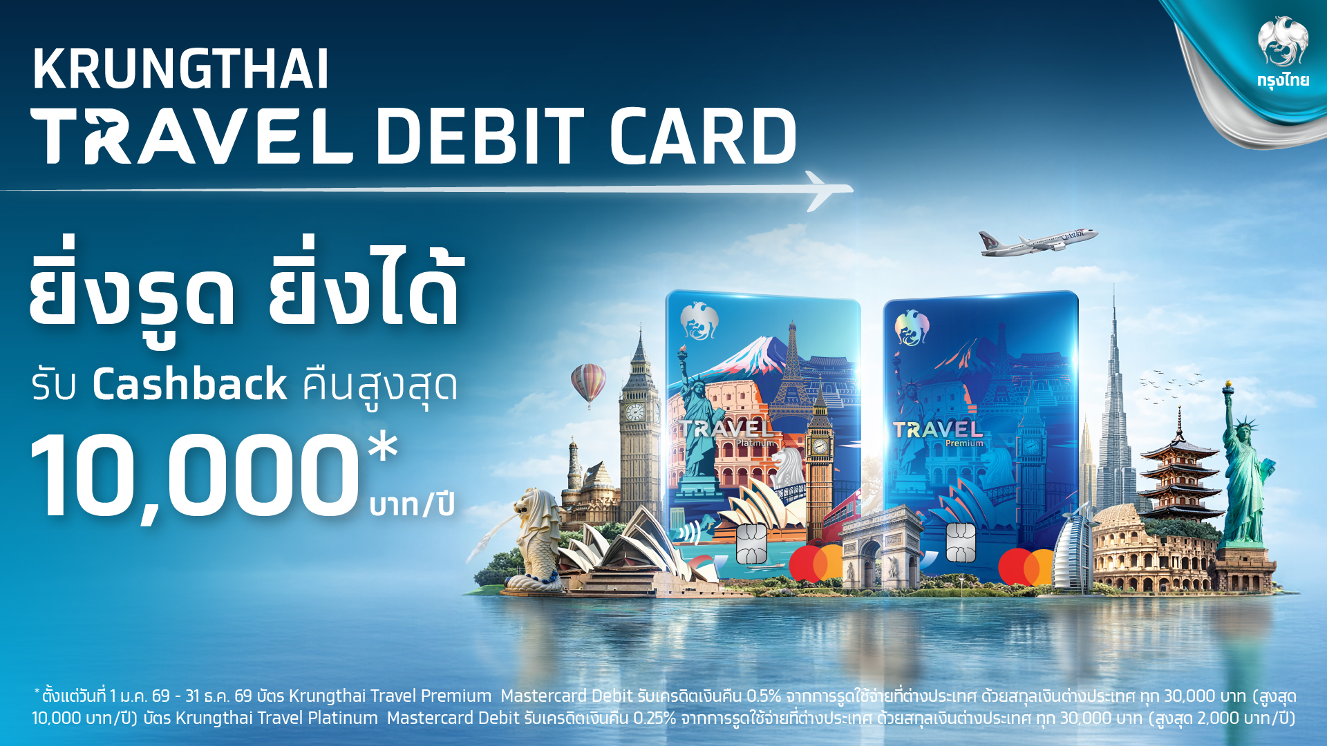Krungthai Travel Debit Card ฉลองครบรอบ 60 ปีกรุงไทย ชูบัตรเดียวเที่ยวคุ้ม - มีเงินคืน